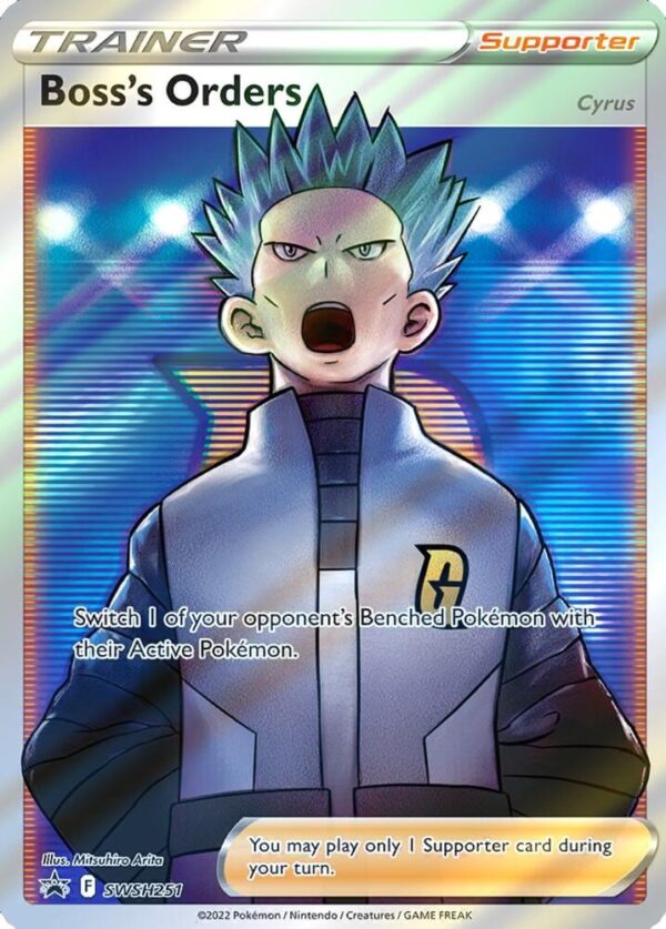 Boss’s Orders (Full Art) SWSH251 Holofoil SWSH: Sword & Shield Promo Cards Boss’s Orders (Full Art) SWSH251 Holofoil SWSH: Sword & Shield Promo Cards