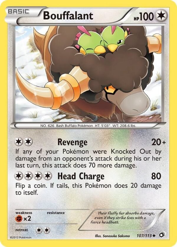 Bouffalant 107/113 Reverse Holofoil Legendary Treasures