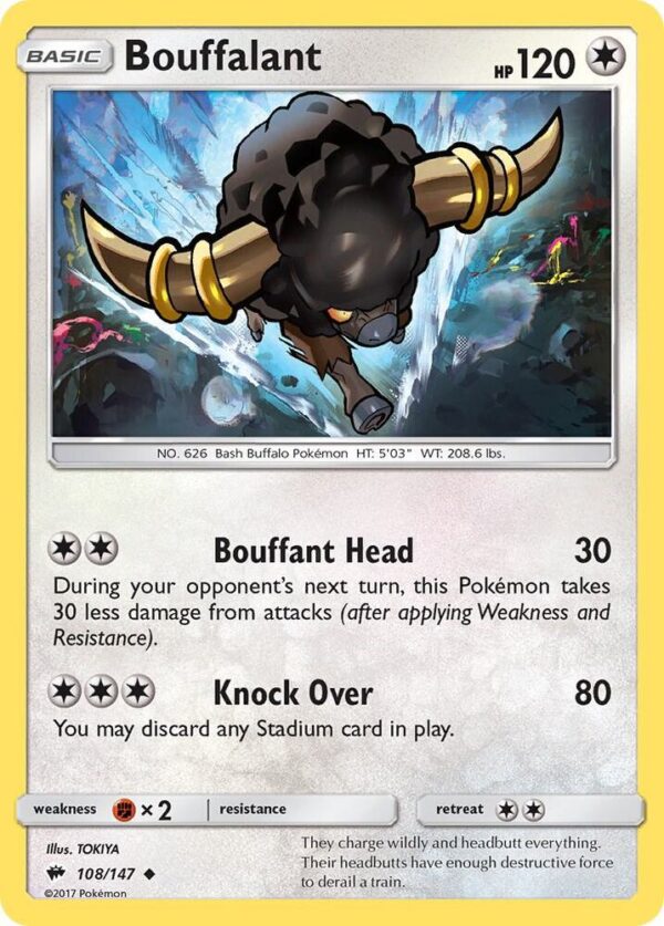 Bouffalant 108/147 Normal SM – Burning Shadows