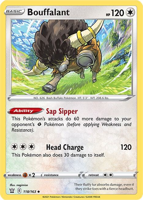 Bouffalant 118/163 Reverse Holofoil SWSH05: Battle Styles