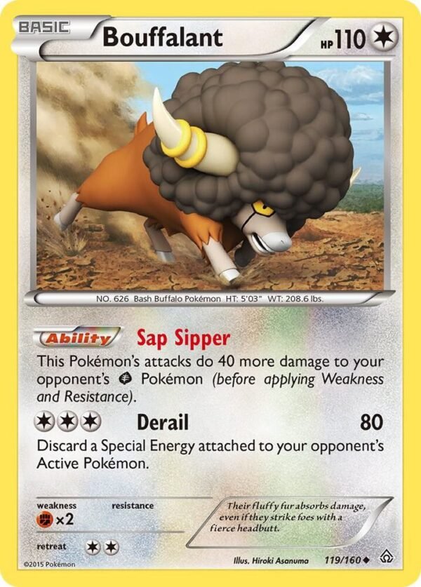 Bouffalant 119/160 Reverse Holofoil XY – Primal Clash Bouffalant 119/160 Reverse Holofoil XY – Primal Clash