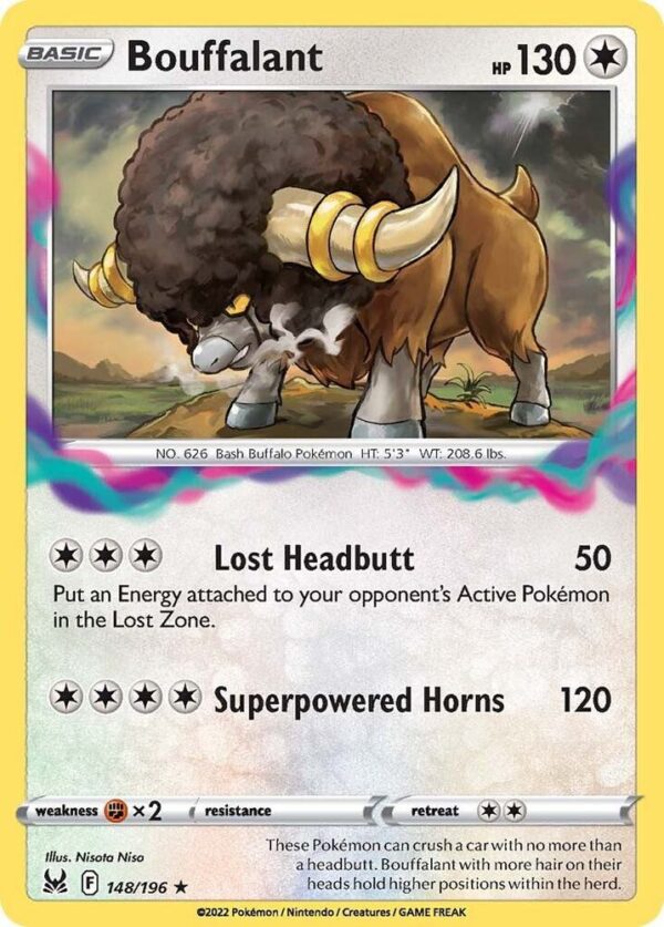Bouffalant 148/196 Reverse Holofoil SWSH11: Lost Origin