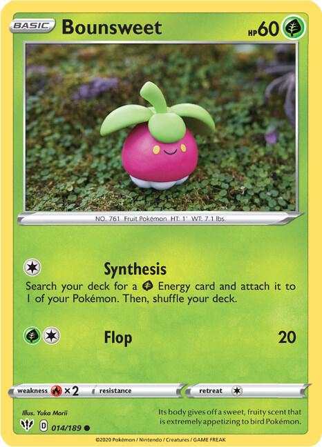 Bounsweet 014/189 Reverse Holofoil SWSH03: Darkness Ablaze Bounsweet 014/189 Reverse Holofoil SWSH03: Darkness Ablaze