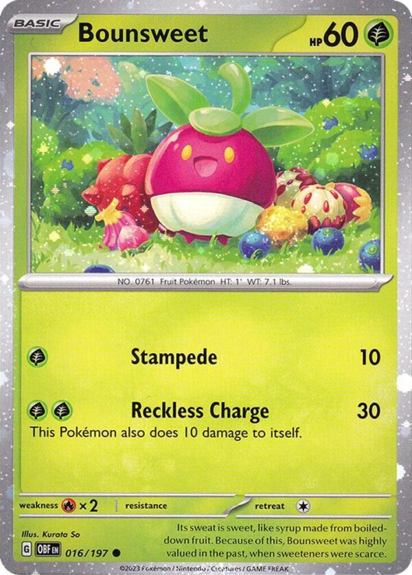 Bounsweet 016/197 (Cosmos Holo) Holofoil Miscellaneous Cards & Products Bounsweet 016/197 (Cosmos Holo) Holofoil Miscellaneous Cards & Products