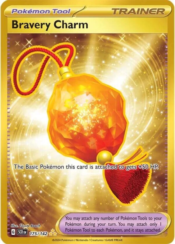 Bravery Charm 175/142 Holofoil SV07: Stellar Crown Bravery Charm 175/142 Holofoil SV07: Stellar Crown