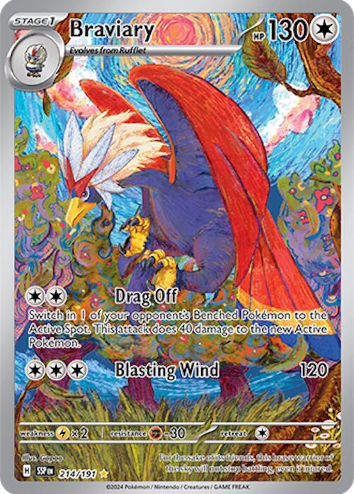 Braviary 214/191 Holofoil SV08: Surging Sparks Braviary 214/191 Holofoil SV08: Surging Sparks