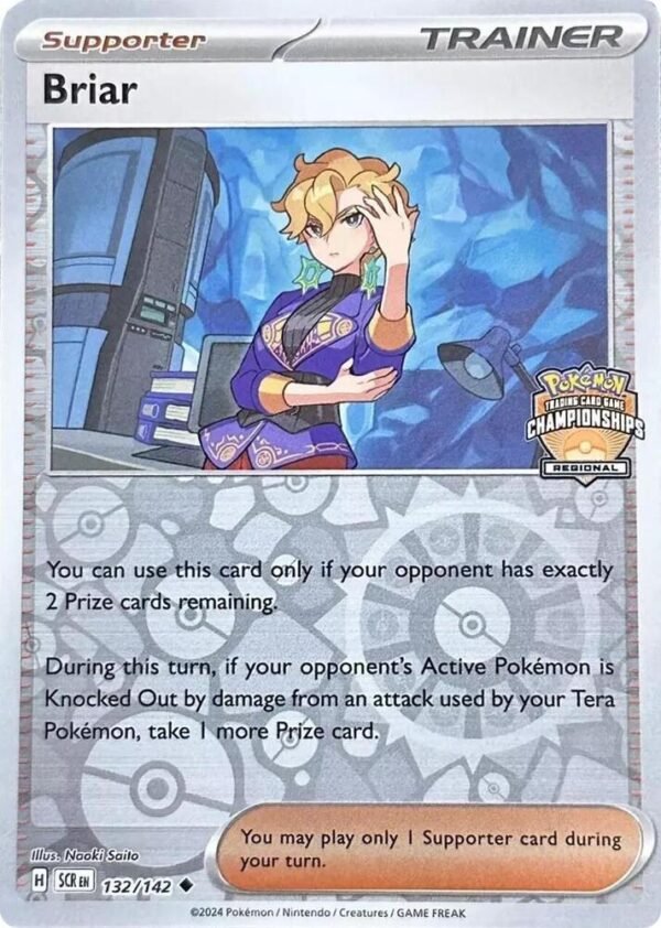 Briar 132/142 (Regional Championship) Reverse Holofoil League & Championship Cards Briar 132/142 (Regional Championship) Reverse Holofoil League & Championship Cards