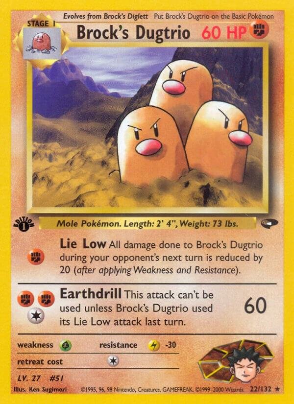 Brock’s Dugtrio 022/132 1st Edition Gym Challenge