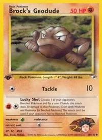Brock's Geodude (38) | 038/132 | 1st Edition | Gym Heroes