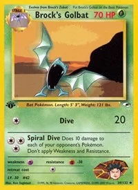 Brock's Golbat | 039/132 | 1st Edition | Gym Heroes