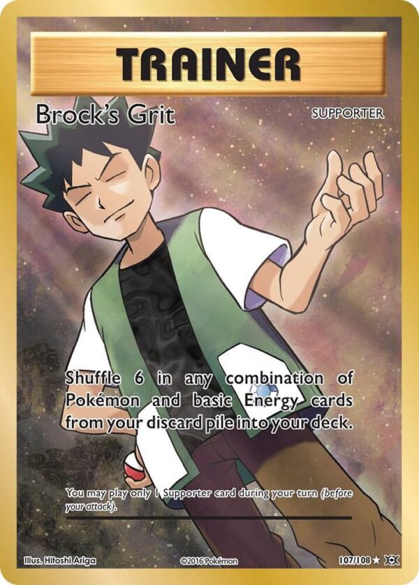 Brock’s Grit (Full Art) 107/108 Holofoil XY – Evolutions Brock’s Grit (Full Art) 107/108 Holofoil XY – Evolutions