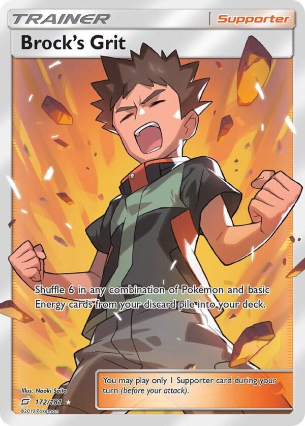 Brock’s Grit (Full Art) 172/181 Holofoil SM – Team Up