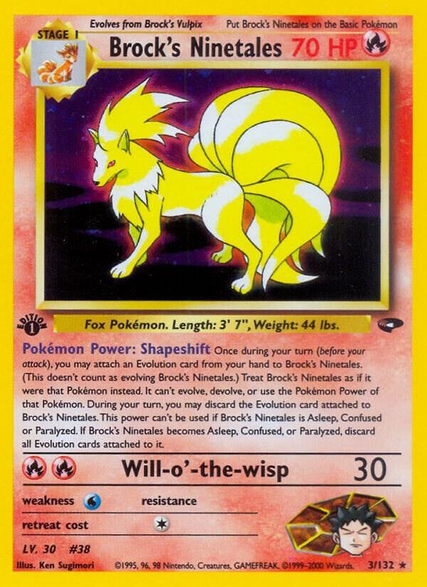 Brock’s Ninetales 003/132 Unlimited Holofoil Gym Challenge Brock’s Ninetales 003/132 Unlimited Holofoil Gym Challenge