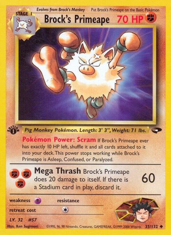 Brock’s Primeape 035/132 Unlimited Gym Challenge