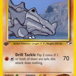 Brock’s Rhyhorn (70) 070/132 1st Edition Gym Heroes Brock’s Rhyhorn (70) 070/132 1st Edition Gym Heroes