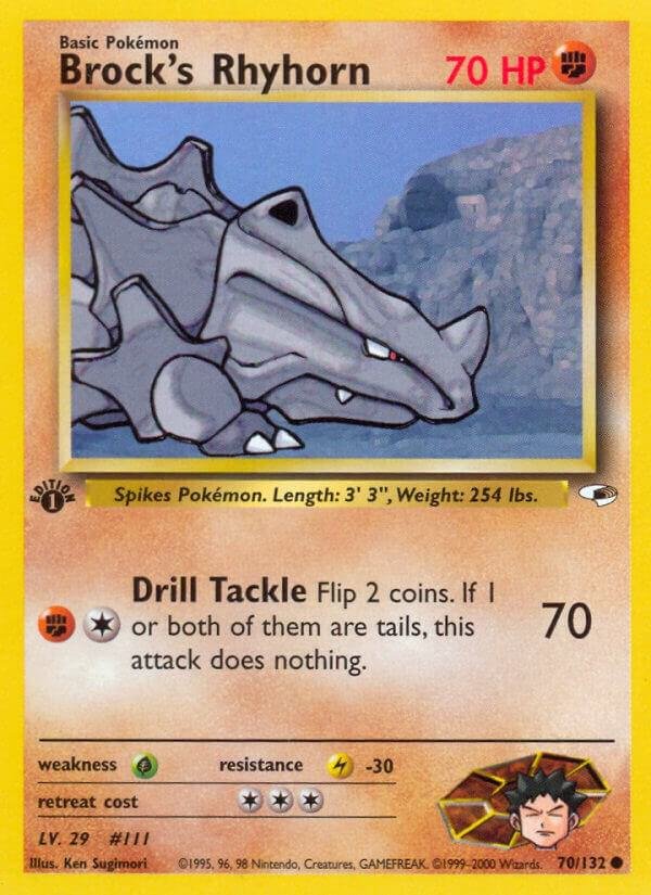 Brock’s Rhyhorn (70) 070/132 Unlimited Gym Heroes