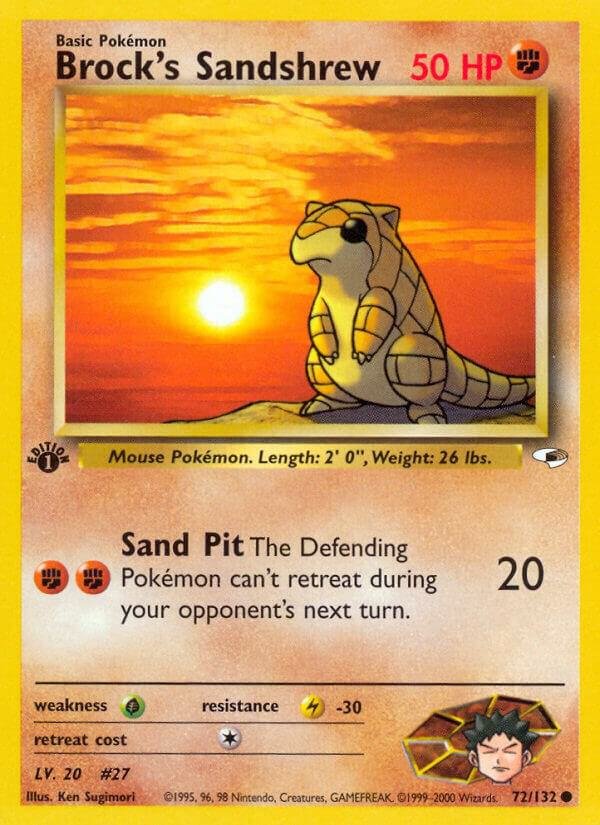Brock’s Sandshrew (72) 072/132 Unlimited Gym Heroes