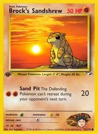 Brock's Sandshrew (72) | 072/132 | 1st Edition | Gym Heroes