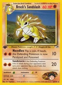 Brock's Sandslash | 023/132 | 1st Edition | Gym Heroes