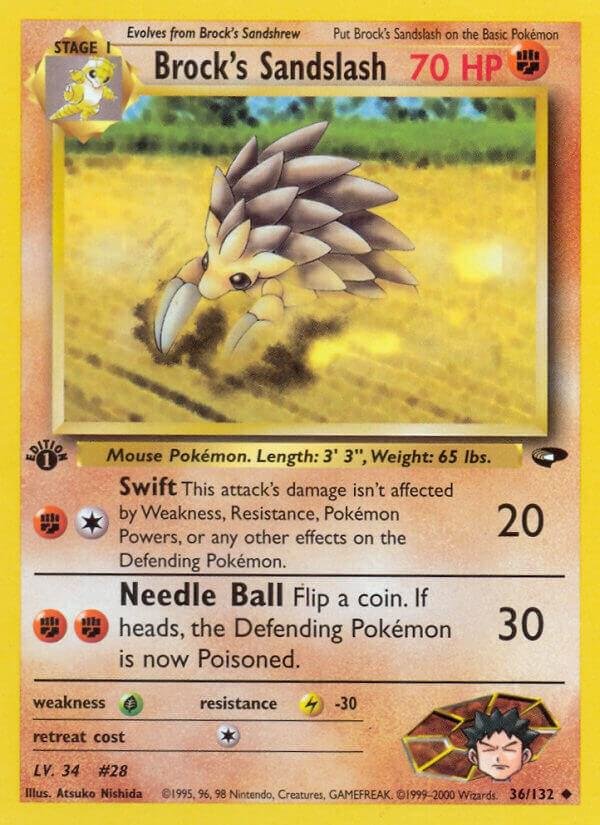 Brock’s Sandslash 036/132 1st Edition Gym Challenge Brock’s Sandslash 036/132 1st Edition Gym Challenge