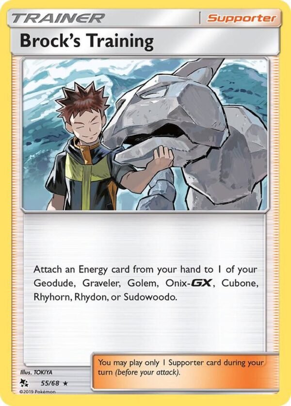 Brock’s Training 55/68 Holofoil Hidden Fates
