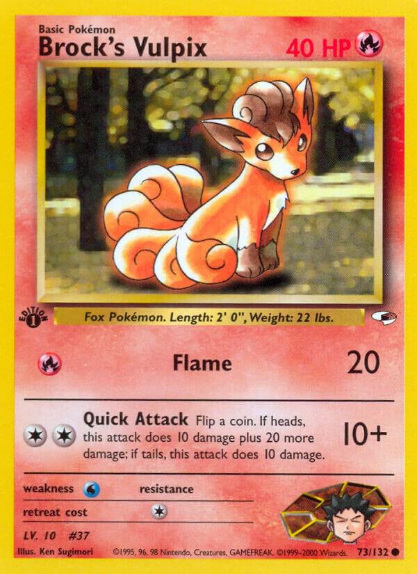 Brock’s Vulpix 073/132 1st Edition Gym Heroes