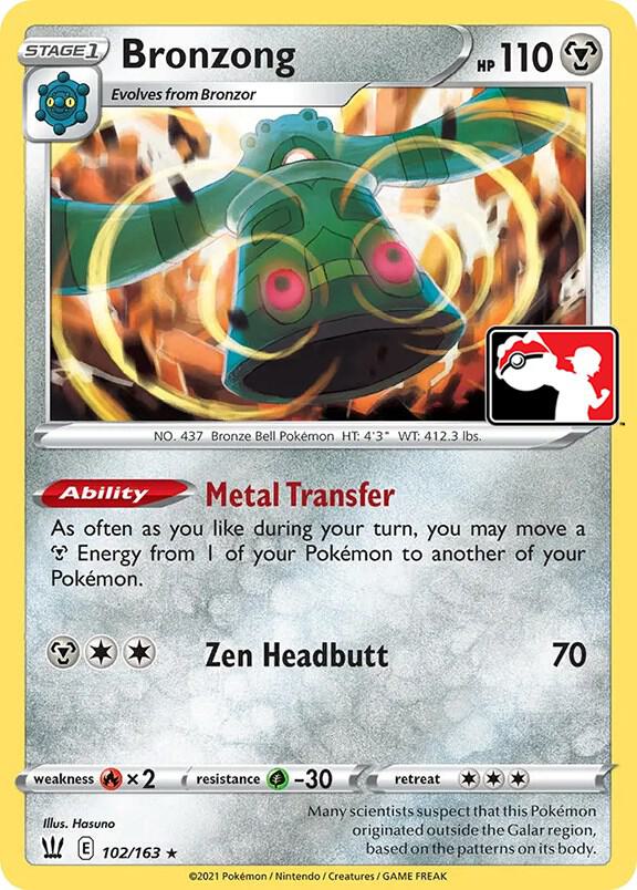 Bronzong 102/163 Normal Prize Pack Series Cards