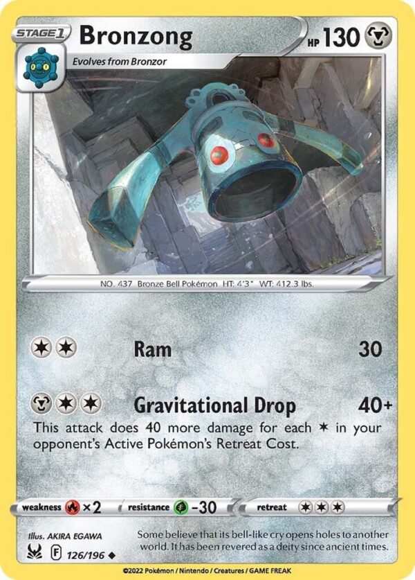 Bronzong 126/196 Normal SWSH11: Lost Origin Bronzong 126/196 Normal SWSH11: Lost Origin