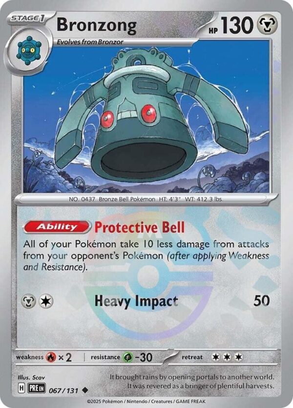 Bronzong (Master Ball Pattern) 067/131 Holofoil SV: Prismatic Evolutions