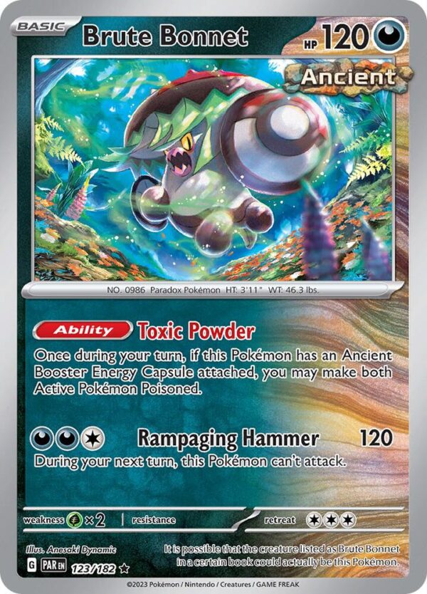 Brute Bonnet 123/182 Reverse Holofoil SV04: Paradox Rift