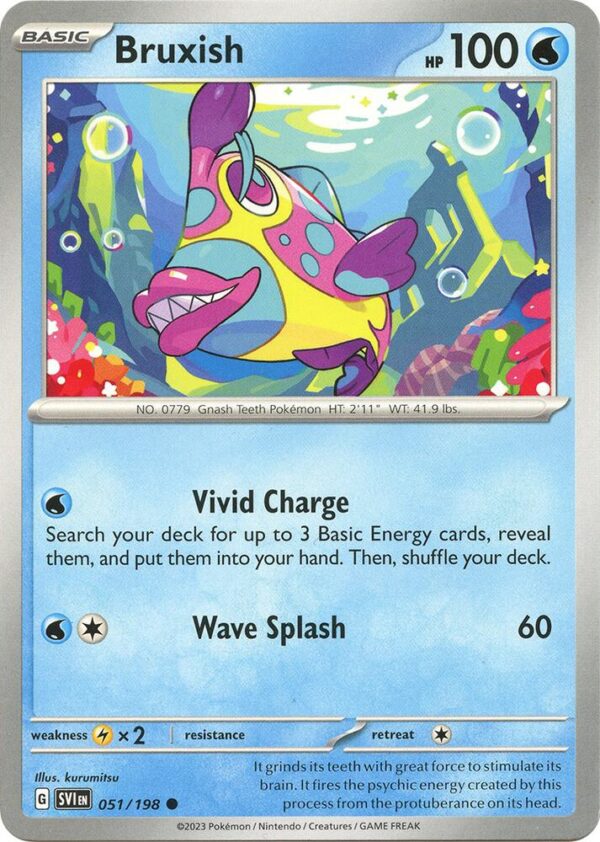 Bruxish 051/198 Normal SV01: Scarlet & Violet Base Set Bruxish 051/198 Normal SV01: Scarlet & Violet Base Set