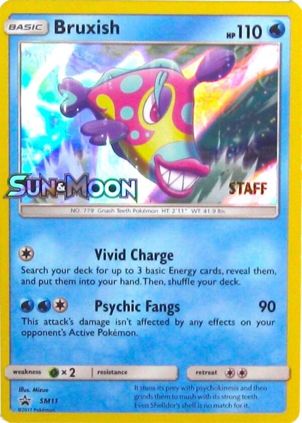 Bruxish SM11 (Prerelease) [Staff] Holofoil SM Promos