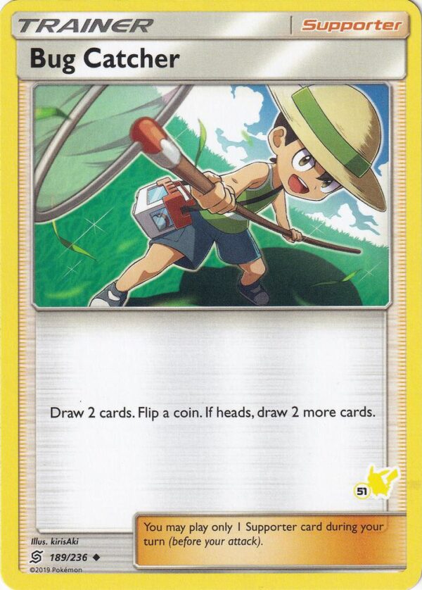Bug Catcher 189/236 (#51 Pikachu Stamped) Normal Battle Academy
