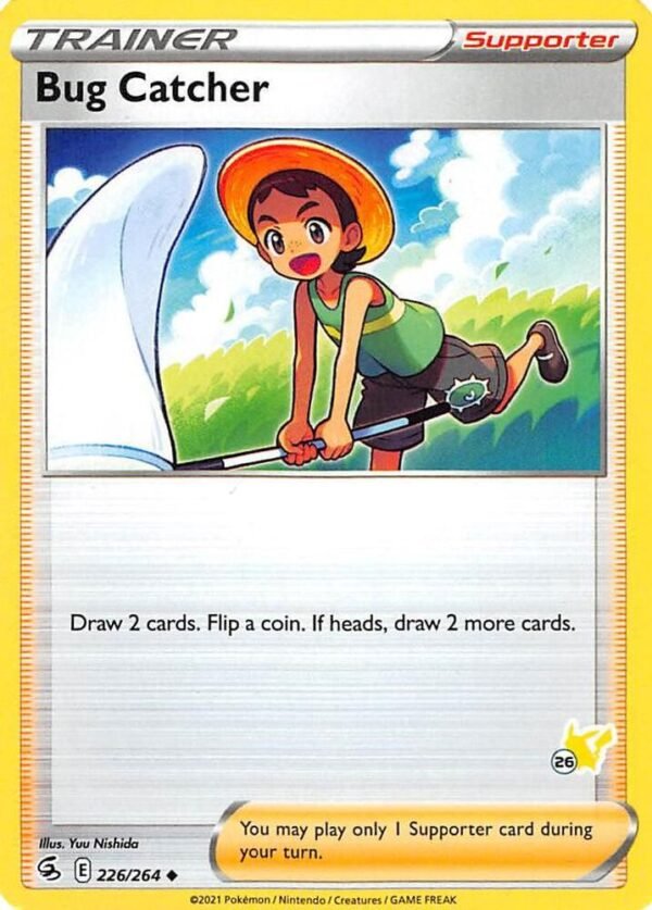 Bug Catcher 226/264 (#26 Pikachu Stamped) Normal Battle Academy 2022