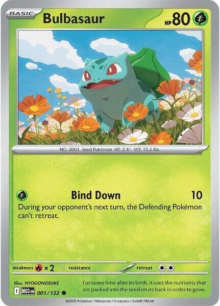 Bulbasaur 001/132 Reverse Holofoil ME01: Mega Evolution