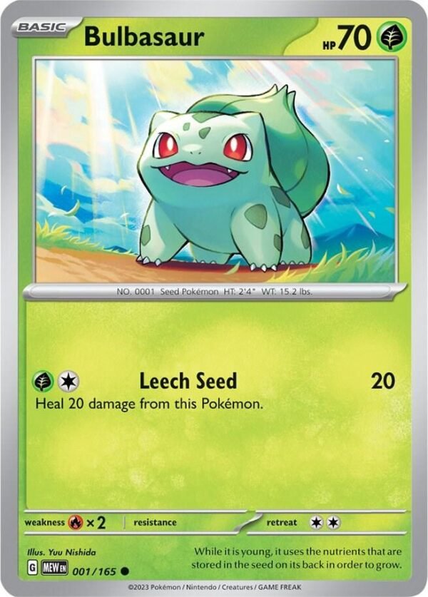 Bulbasaur 001/165 Normal SV: Scarlet & Violet 151 Bulbasaur 001/165 Normal SV: Scarlet & Violet 151