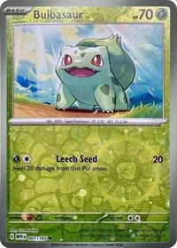 Bulbasaur | 001/165 (Reverse Cosmos Holo) (Costco Exclusive) | Holofoil | Miscellaneous Cards & Products