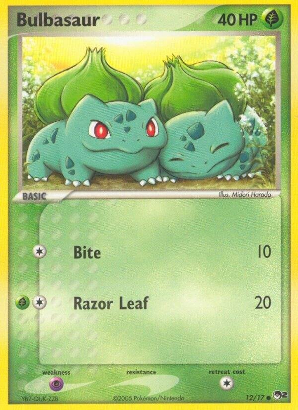 Bulbasaur 012/17 Normal POP Series 2 Bulbasaur 012/17 Normal POP Series 2