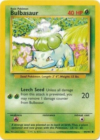 Bulbasaur 044/102 Normal Base Set