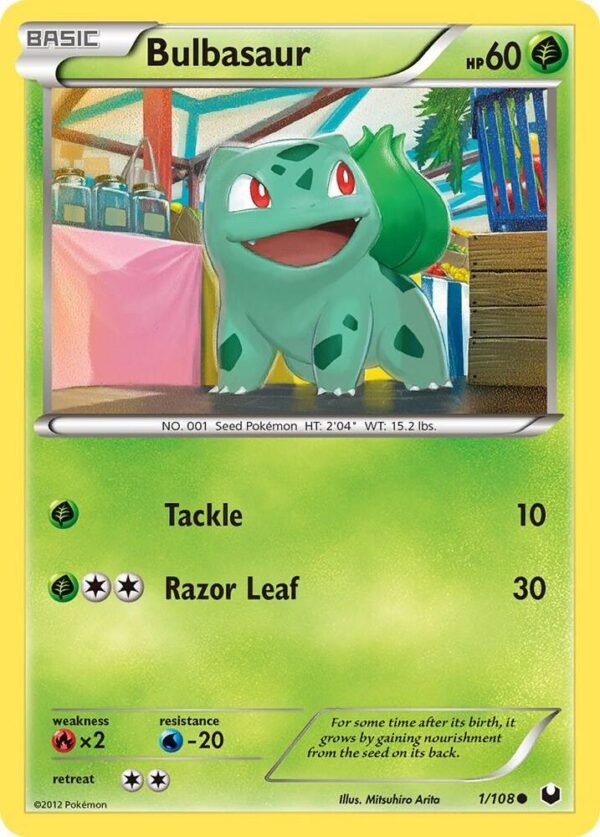 Bulbasaur 1/108 Reverse Holofoil Dark Explorers Bulbasaur 1/108 Reverse Holofoil Dark Explorers