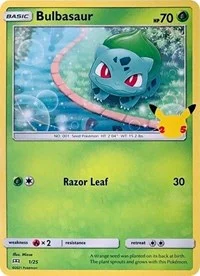 Bulbasaur | 1/25 | 001/025 | Holofoil | McDonald's 25th Anniversary Promos