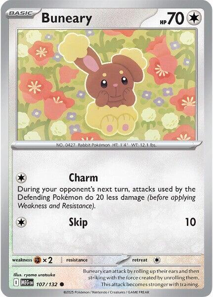 Buneary 107/132 Reverse Holofoil ME01: Mega Evolution