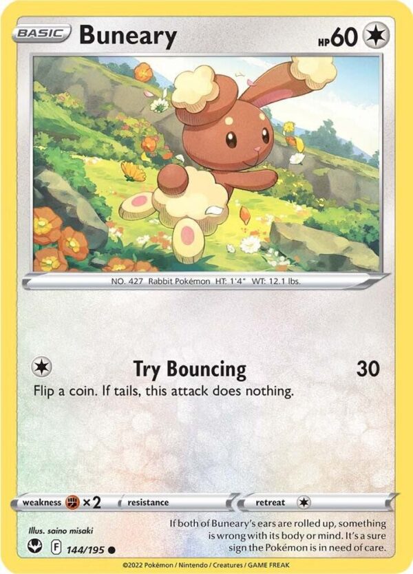 Buneary 144/195 Reverse Holofoil SWSH12: Silver Tempest