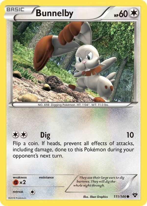 Bunnelby 111/146 Normal XY Base Set