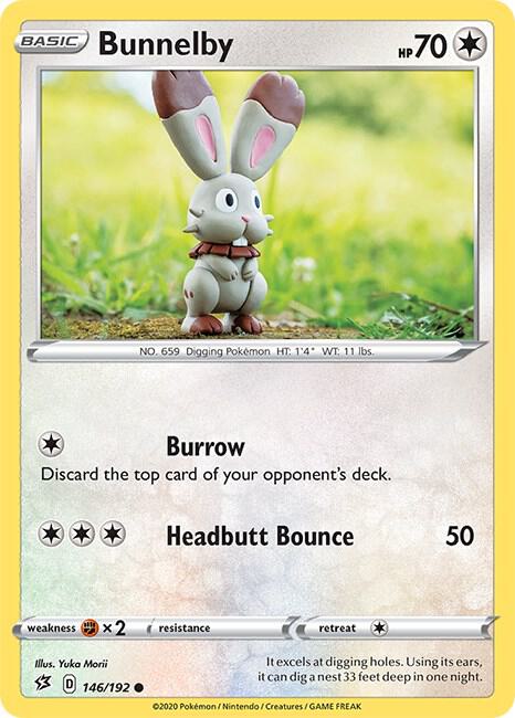 Bunnelby 146/192 Reverse Holofoil SWSH02: Rebel Clash