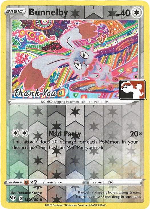 Bunnelby 150/189 (Thank You Promo) Reverse Holofoil Miscellaneous Cards & Products Bunnelby 150/189 (Thank You Promo) Reverse Holofoil Miscellaneous Cards & Products