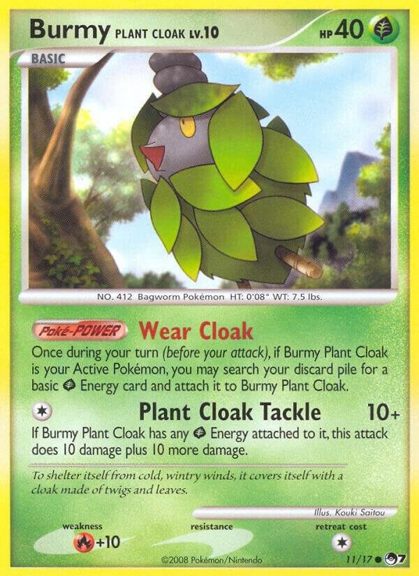 Burmy Plant Cloak 011/017 Normal POP Series 7