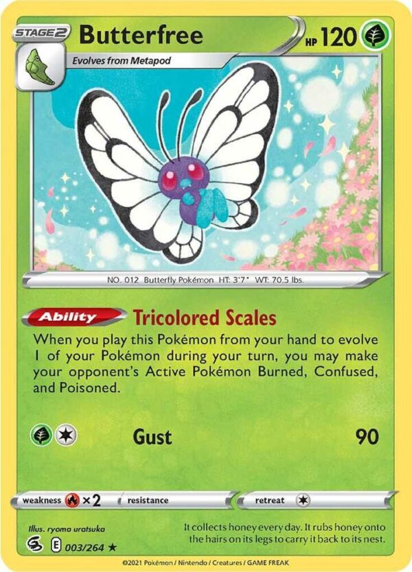 Butterfree 003/264 Holofoil SWSH08: Fusion Strike Butterfree 003/264 Holofoil SWSH08: Fusion Strike