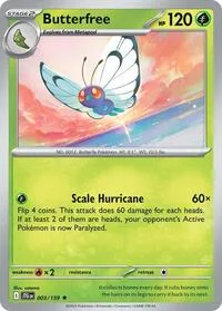 Butterfree | 003/159 | Holofoil | SV09: Journey Together