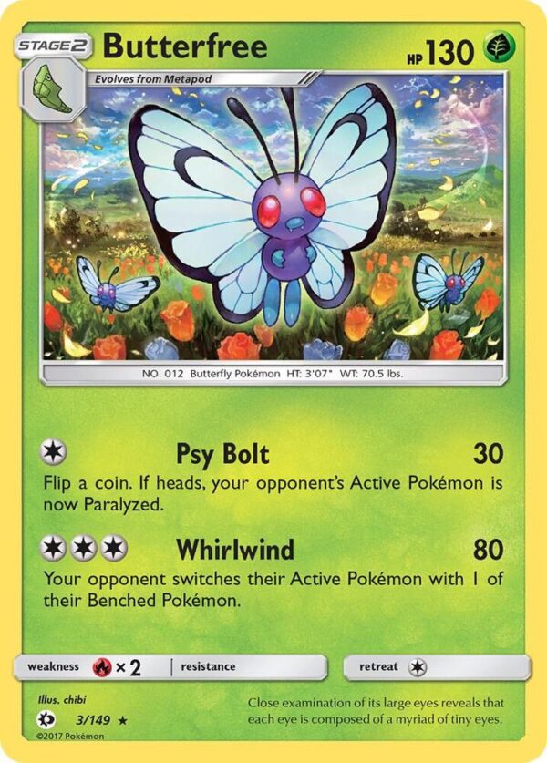 Butterfree 3/149 Normal SM Base Set Butterfree 3/149 Normal SM Base Set